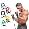 רצועת התנגדות אלסטית איכותית עם ידיות - כולל עוגן לדלת בחינם - בחר/י רמת התנגדות