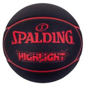 כדורסל עור סינטטי HIGHLIGHT של SPALDING בצבע שחור