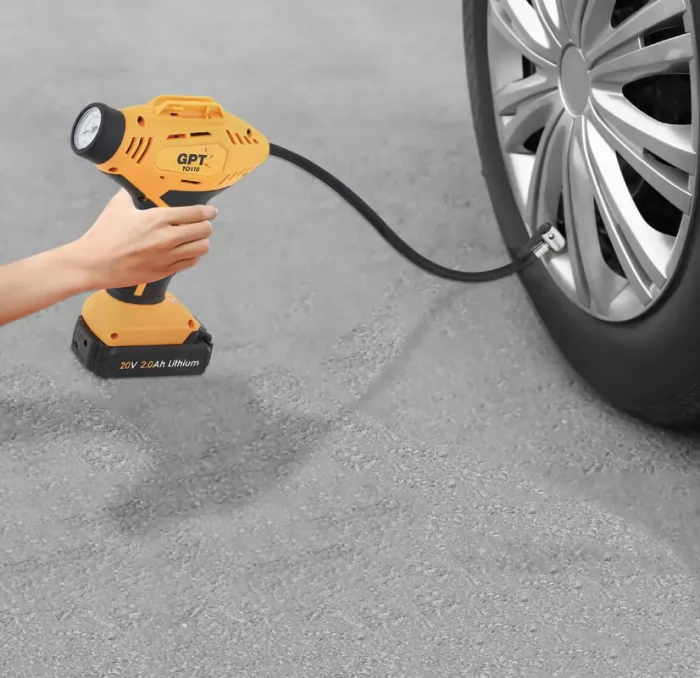 משאבת אוויר נטענת 20V לניפוח גלגלי הרכב