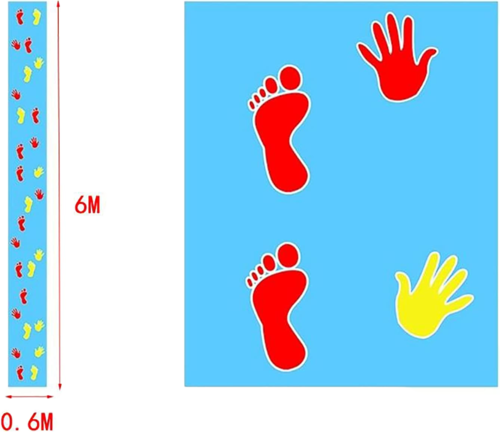 משטח רצפה כפות רגליים, עקבים וקצות אצבעות – משחק קואורדינציה ומהירות כפות