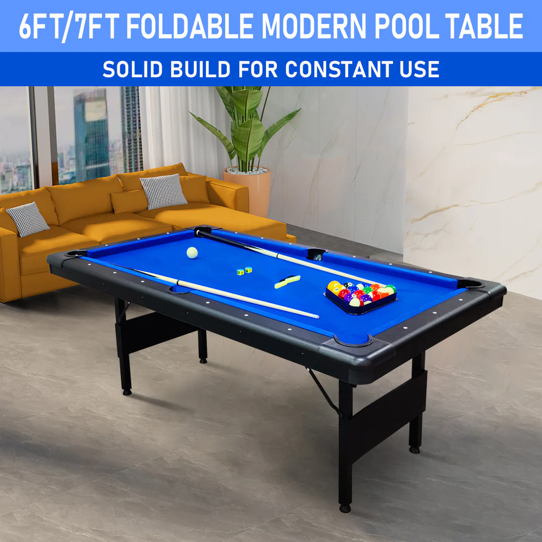 שולחן ביליארד מתקפל במגוון גדלים Foldable Pool Table בבית