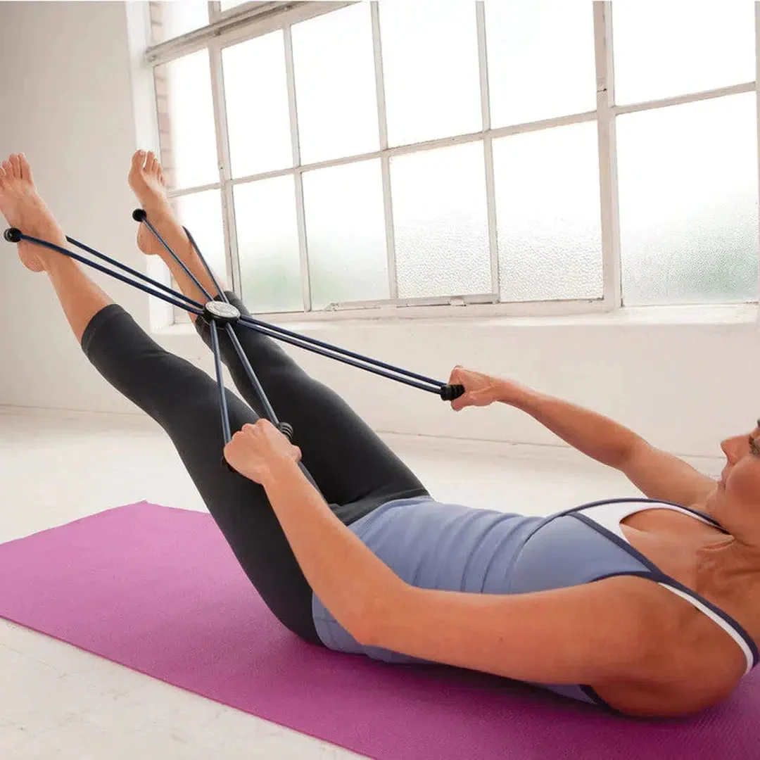 אימון רגליים עם גומיית רפורמר בצורת X (פרח) Gaiam COREPLUS REFORMER